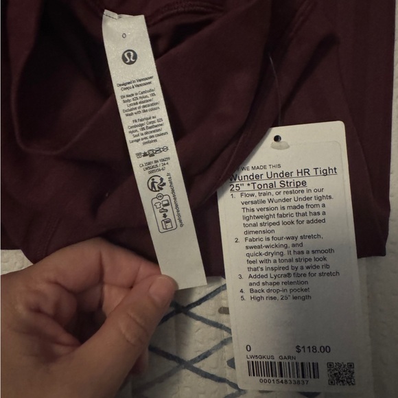 Lululemon Wunder Under High-Rise Tight 25" *Tonal Stripe
Garnet - Picture 4 of 8